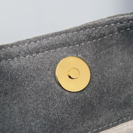 CHANEL 26S SHOPPING TOTE BAG 45 IN GREY QUILTED SUEDE