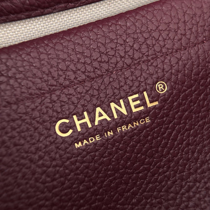 CHANEL 26S SHOULDER BAG 29 IN DARK RED GRAINED CALFSKIN