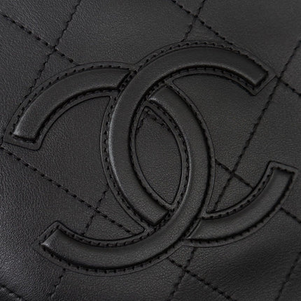 CHANEL 26S SHOPPING TOTE BAG 45 IN BLACK QUILTED CALFSKIN