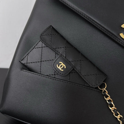 CHANEL 26S HANDBAG 32 IN BLACK SMOOTH CALFSKIN