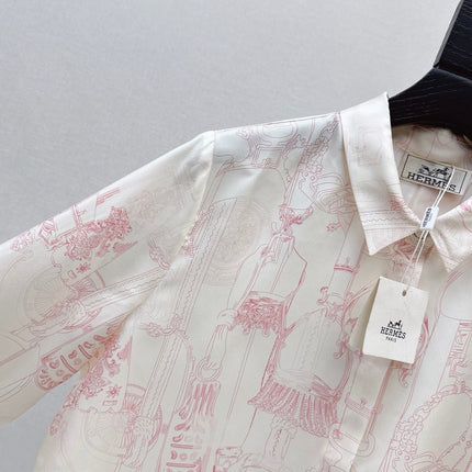 HERMES 26S PRINTED SILK SET 775