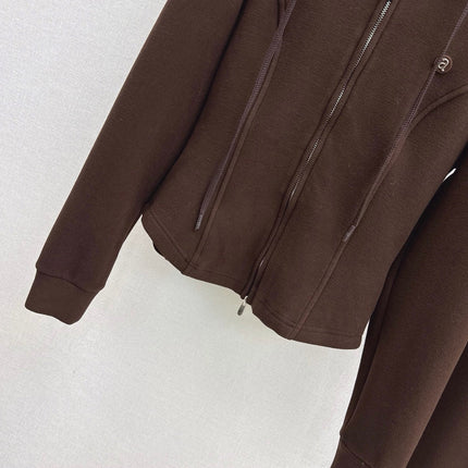 ALO 26S ZIP-UP HOODIE AND FLARED PANTS SET 377