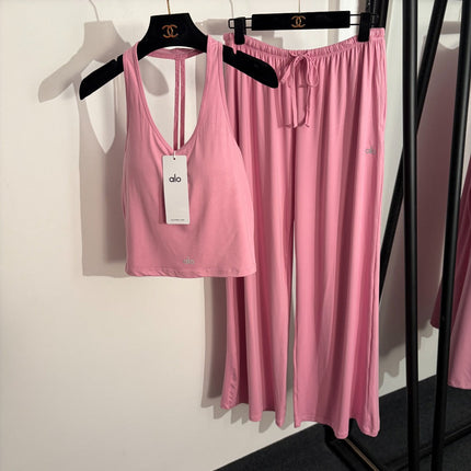 ALO 26S TANK TOP AND WIDE-LEG PANTS SET 453