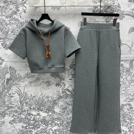 Loewe 25 Sweatshirt Suit Gray Cotton