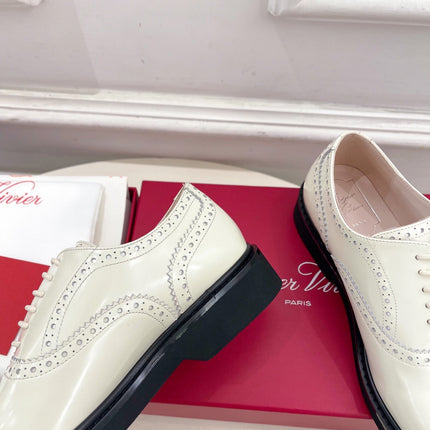 VIV' RANGERS LACE-UPS IN WHITE CALFSKIN