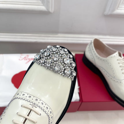 VIV' RANGERS LACE-UPS IN WHITE CALFSKIN